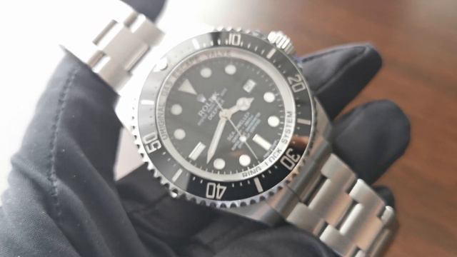 Rolex Deepsea Sea Dweller 116660-0001 black dial and Blue luminescent hour markers смотреть онлайн