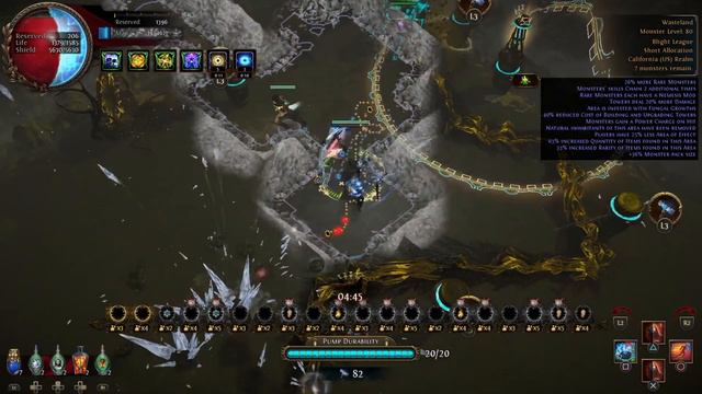 Path of Exile PS4 Pro Blight map Tier13 смотреть онлайн