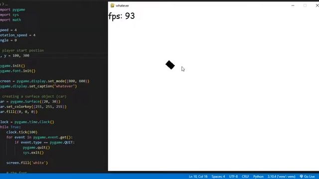 simple car game with pygame (with source code) смотреть онлайн