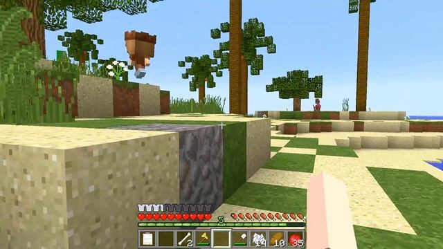 РЕБЕНОК И ДЕВУШКА ВСТРЕТИЛИ ЗЕЛЕНЫЙ ЧЕЛОВЕК В МАЙНКРАФТ! Выживание на Острове Мультик Для Детей дет смотреть онлайн