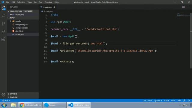 113 - CRIAR DOCUMENTOS PDF COM MPDF E PHP смотреть онлайн
