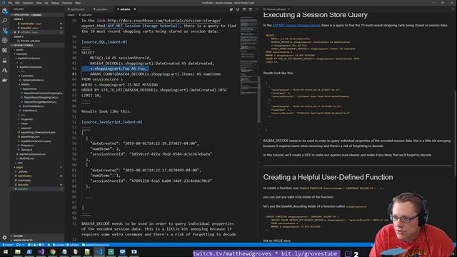 Live Coding with Matt Groves - Episode 23 - UDFs, ASP.NET Session Storage, Windowing Functions (edi смотреть онлайн