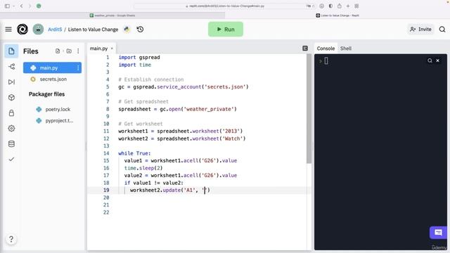 Listening to Cell Change | Automate Everything with Python смотреть онлайн