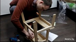 Обзор и сборка табурет-стремянка Беквэм 301.788.79 из ИКЕА