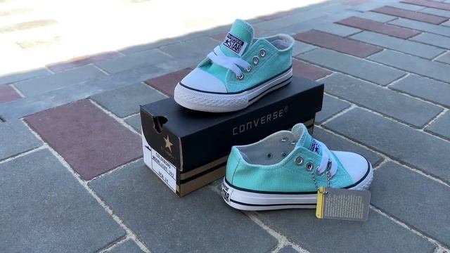 Детские Кеды Converse мятные низкие. Видеообзор смотреть онлайн