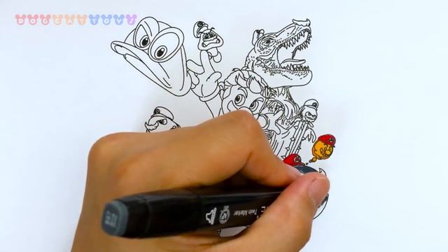 Как рисовать Super Mario Odessey # 2 Рисование раскраски видео для детей смотреть онлайн