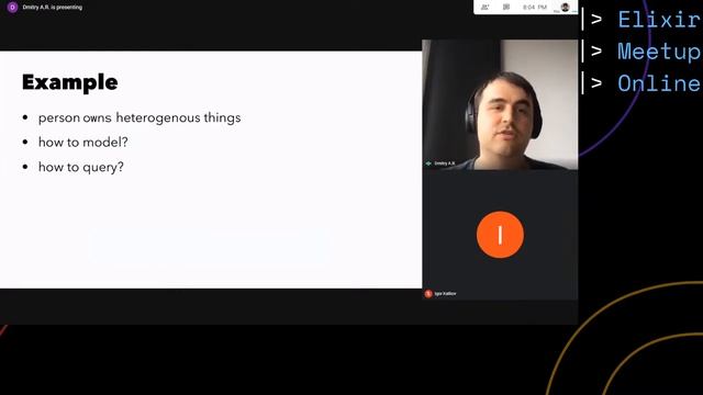 Elixir - Meetup. WebRTC&Erlang - почему вместе лучше. смотреть онлайн