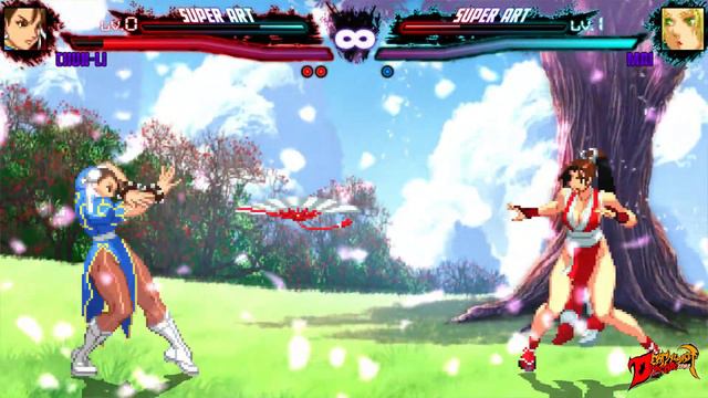 Chun-Li Vs Mai Shiranui Charming Friendly Fight - Capcom Vs Snk Mugen [CVS3/PotS Style]