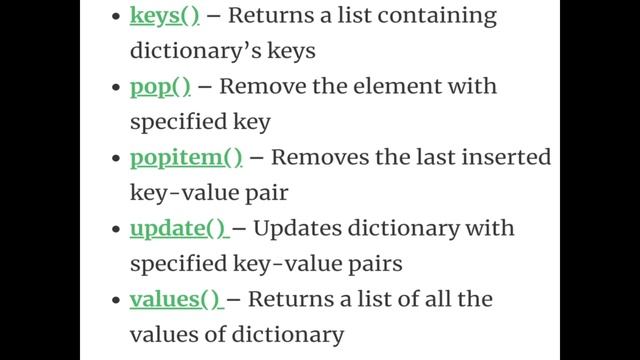 python dictionary смотреть онлайн