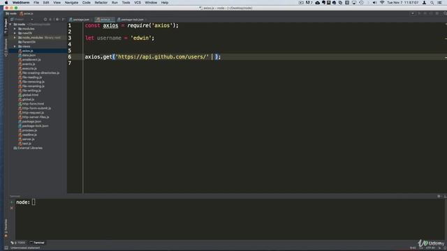 AXIOS . Core Fundamentals - HTTP - NPM and More. . Node.js for Beginners. смотреть онлайн