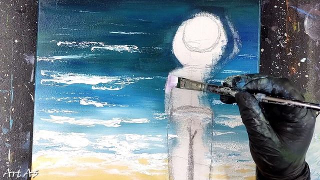 МАЛЬЧИК У МОРЯ- ЧАСТЬ 2/ Акрил/ Как нарисовать МАЛЬЧИКА. Рисуем просто. Рисунок №60. смотреть онлайн