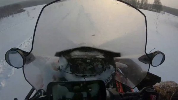 BRP 550 WT прохват по глубокому снегу. Новосибирская область
