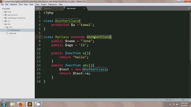 Object-Oriented PHP Bangla Tutorial Part-2(Inheritance,Public,Private,Protected) смотреть онлайн