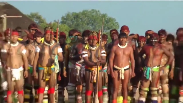 Xingu Tribe People From The Village Of Yawalapiti 