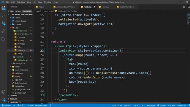 #1 Adding Animation - Custom Bottom Tab Navigation Using React Native смотреть онлайн