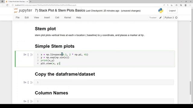 Matplotlib Tutorial 9 | Stack plots | Stem plots | How to create Stack Charts in Matplotlib | tami смотреть онлайн