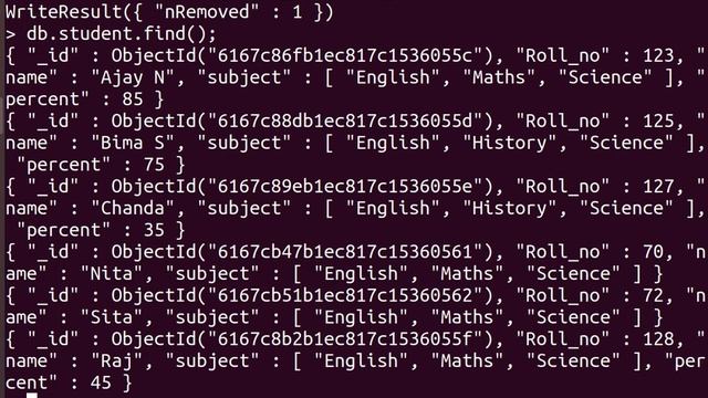 Mongodb Remove and Update operation смотреть онлайн