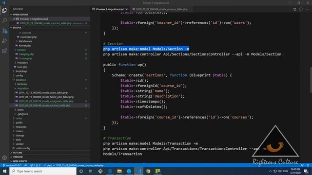 Full School Backend API Project Using Laravel - Models, Controllers, and Migrations Tables - Part-3 смотреть онлайн