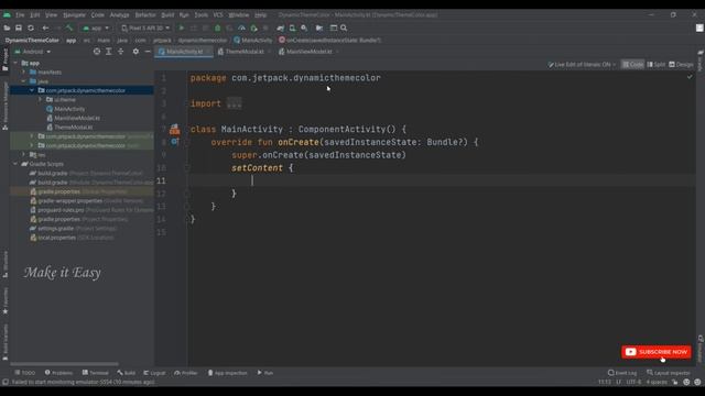 How to Implement Dynamic Theme Color in Jetpack Compose | Android | Kotlin | Make it Easy смотреть онлайн