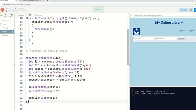 4 Displaying Firebase data on a web page смотреть онлайн