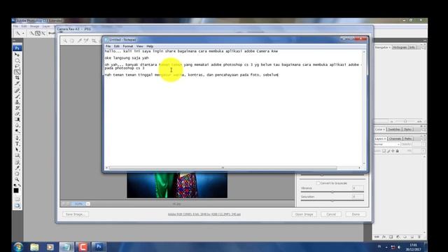 Tutorial membuka dan mengedit Foto di Adobe Camera RAW di Photoshop CS3 tanpa menggunakan Plugin смотреть онлайн