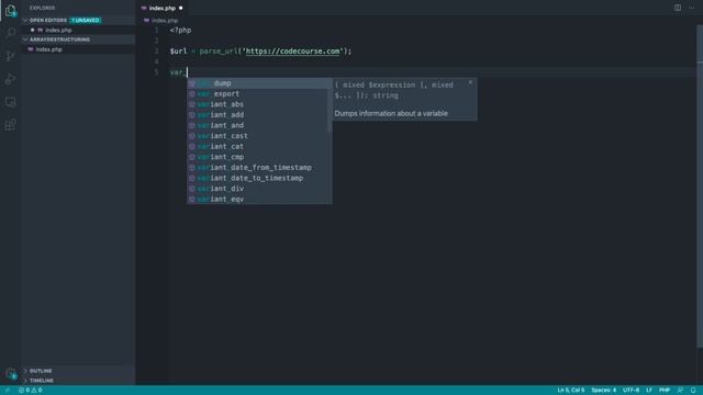Array Destructuring in PHP: A practical example (7/9) смотреть онлайн