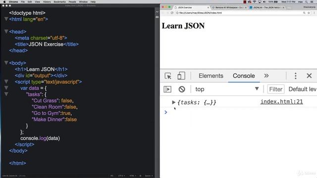 JSON+AJAX+API 0302 JSON Exercise Setup Data смотреть онлайн