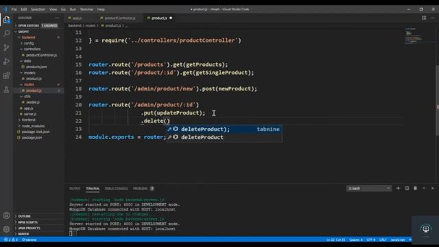 React js Tutorial # 15 |Admin can Delete Product Api for ecommerce site смотреть онлайн