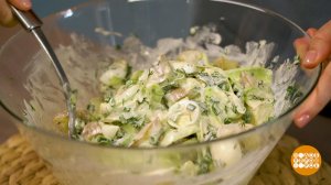 Салат из молодого картофеля и кабачков. Доброе утро. Суббота. Фрагмент выпуска от 20.05.2023