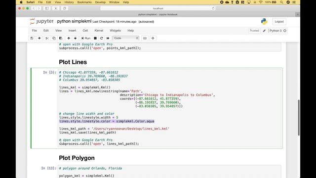 Python Custom KML Points, Lines, Polygons, Circles смотреть онлайн