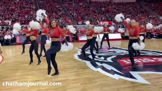 NC State dance team performs during timeout of Wolfpack vs Seminoles basketball game - 2.22.20 смотреть онлайн