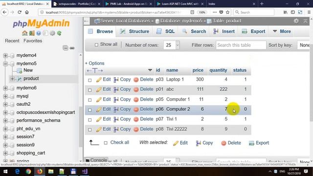 CRUD with MySQL Database in ASP.NET Core MVC and Entity Framework Core смотреть онлайн