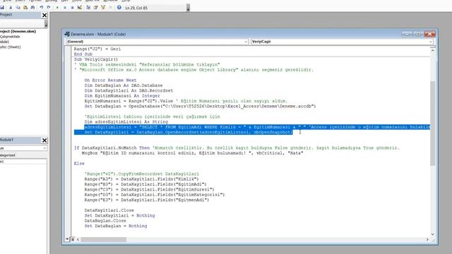 MS Access ile Excel Bağlantısı - Makro ile Access'ten Excel'e Veri Transferi смотреть онлайн