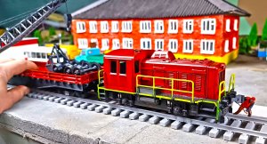 Едет поезд тепловоз тгк 2 по макету