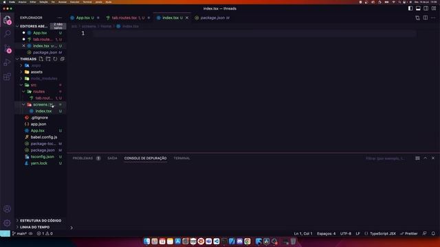 Clone do Threads com React Native - Configurando o Bottom Tabs - Aula 1 смотреть онлайн