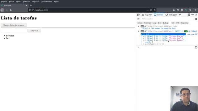 [Django-Vue-Docker] - 12 Lista de tarefas com leitura e gravação no backend Django смотреть онлайн