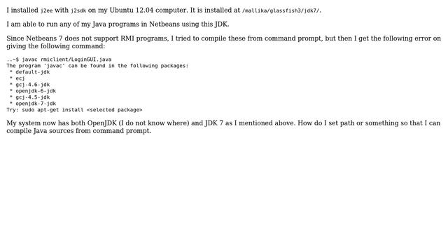 Ubuntu: Java compiler cannot be found смотреть онлайн