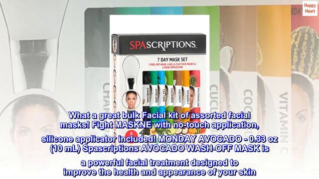 Spascriptions 7-day Facial Mask Kit - DIY With Applicator Assorted Masks - MND Shop смотреть онлайн