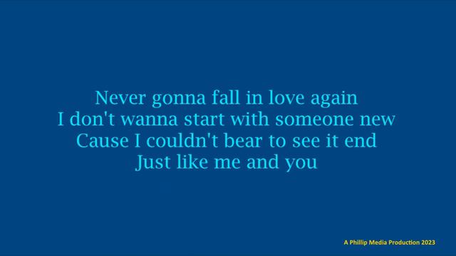 Never Gonna Fall In Love Again - Cover by Phillip Kang (Lyric Video) смотреть онлайн