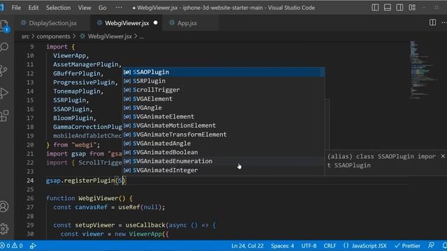 React 3D Animation Website Tutorial with ThreeJS (WebGi) & GSAP смотреть онлайн