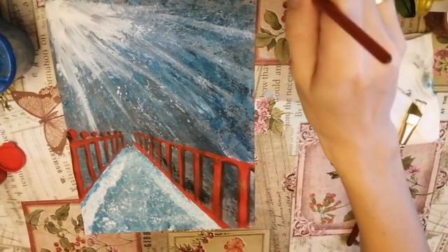 #Рисование_для_всех, #DrawingForYou, #paintingtutorials. "Мостик зимой", гуашь. смотреть онлайн