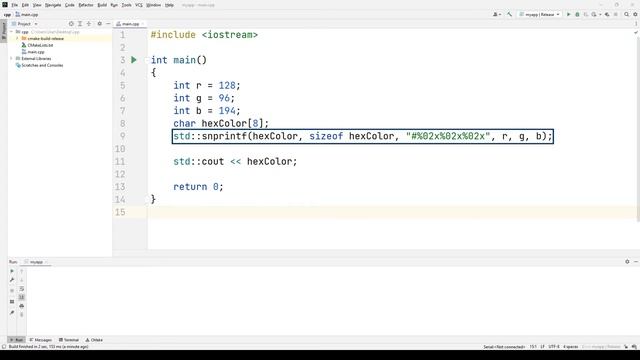 How to Convert RGB to Hex Color using C++ смотреть онлайн