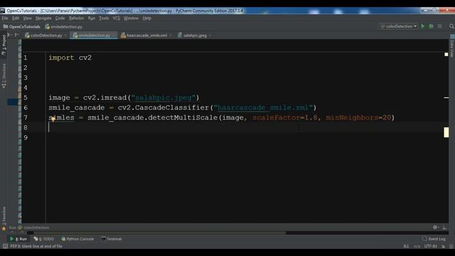 Smile Detection HaarCascade Classifier In OpenCV Python смотреть онлайн