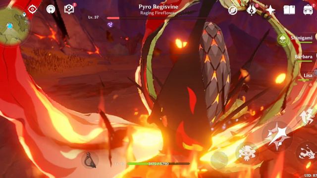 Genshin Impact Pyro Regisive fight. #genshinimpact #characters #techniques смотреть онлайн