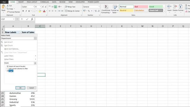 Excel Pivot Table: How To Not Show Blank Values смотреть онлайн