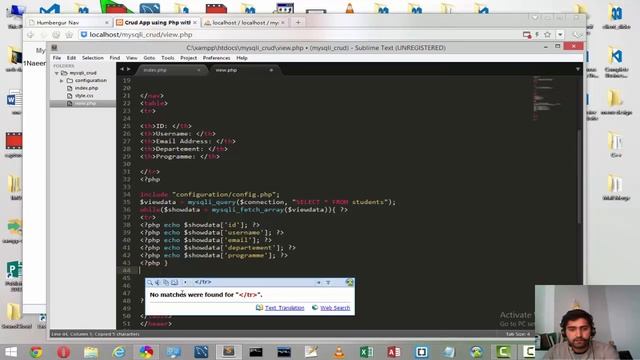 Crud App using php with mysqli Lesson 2 смотреть онлайн