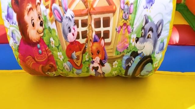 Коммерческий надувной батут-горка "Русские сказки", 6x5x2.8 м. смотреть онлайн