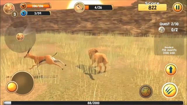 Wild Lion Simulator 3D - Lion Vs Multiple Animal Game - Android Gameplay смотреть онлайн