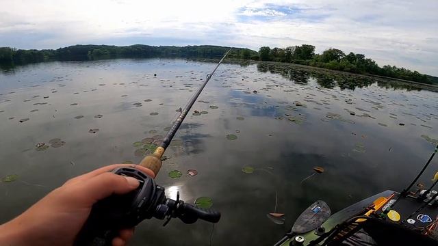 Kayak Bass Fishing Nimisila reservoir (CAUGHT IN A HUGE STORM) смотреть онлайн