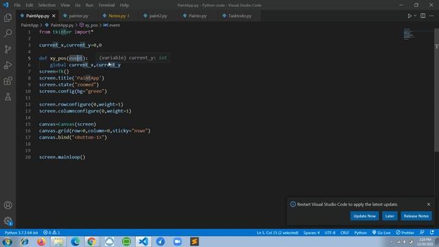 Drawing app in python's tkinter library tutorial смотреть онлайн